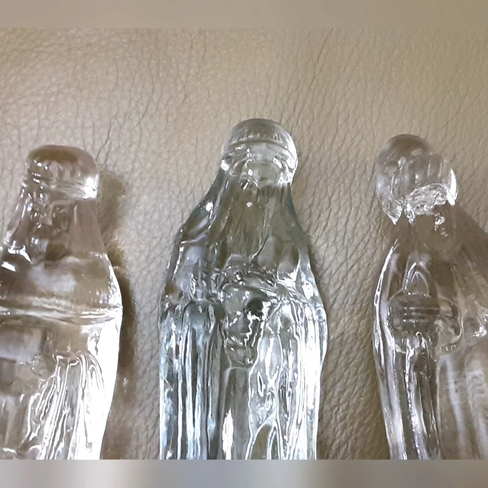 Windsor Collection Clear Glass Nativity Scene 6 Piece - Vtg